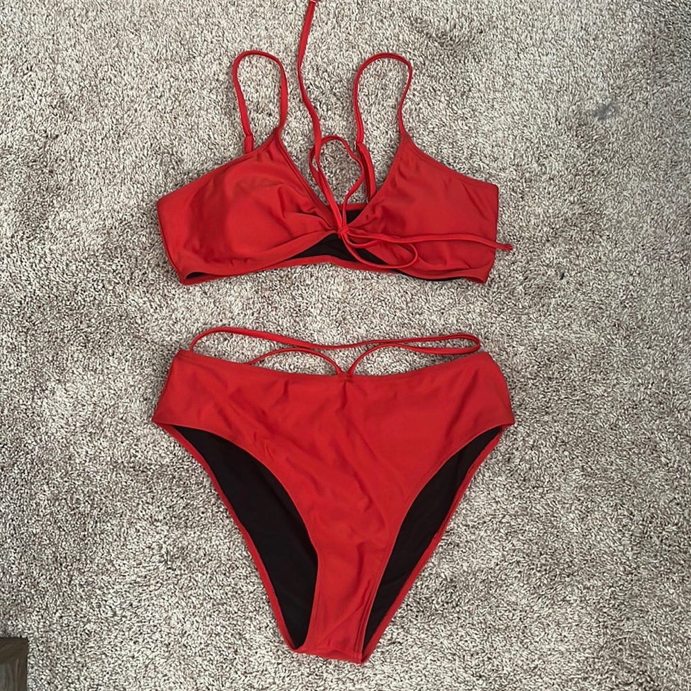 Shein Red Swimsuit